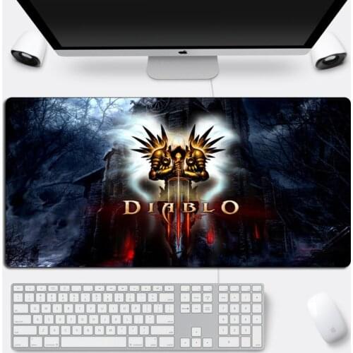 DIABLO Ⅲ Large Gaming Mouse Pad Locking Edge Otaku Rubber Large MousePad Gamer 60x30cm XXL Laptop Desk Computer Keyboard Mat