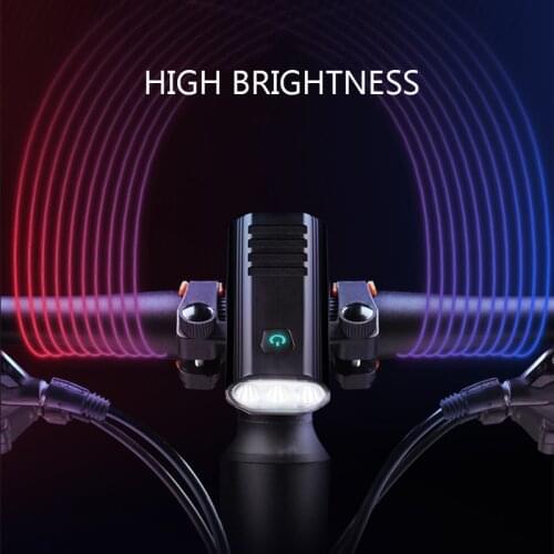 5200mAh Powerful Bicycle Front Light 3 LED Brightest USB Rechargeable Cycling Light Power Bank Aluminum Alloy 18650 Flashlight