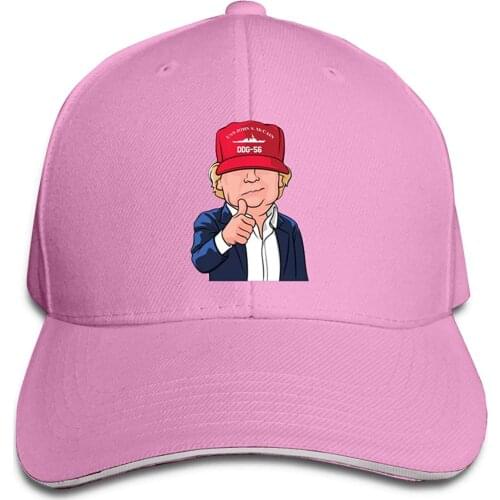 Cap For Men Women 2021 USS John S McCain DDG-56 With Trump Adjustable Baseball Caps Vintage Sandwich Cap