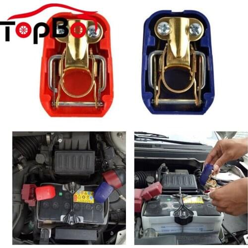 1 Pair Auto Car 12V Quick Release Battery Terminals Positive & Negative Connector Clamps Battery Terminals Universal Car-styling
