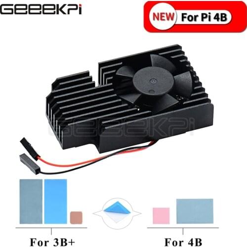 GeeekPi Original CNC Extreme Cooling Fan Heatsink Kit For Raspberry Pi 4B / 3B+ / 3B Plus / 3 B