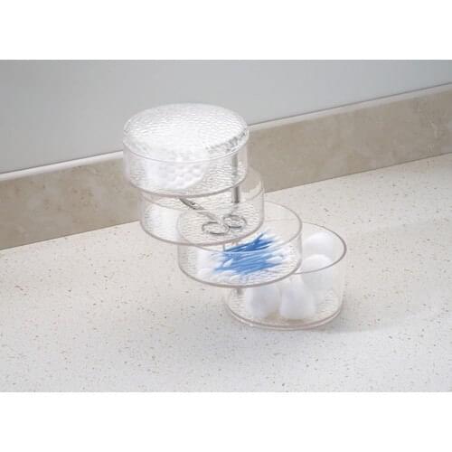 Cosmetic product regulator 4 compartments drop-off shelf