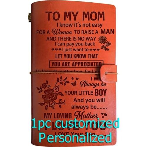 Engraved Leather journal personalized gifts to my husband BJ306 Customized Notebook A5 Dropshipping Supplier US Store Diary