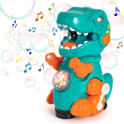 Dinosaur Bubble Machine For Kid Swimming Pool Bath Toys Bubble Maker Machine With Sound And Lights Outdoor Beach Toy