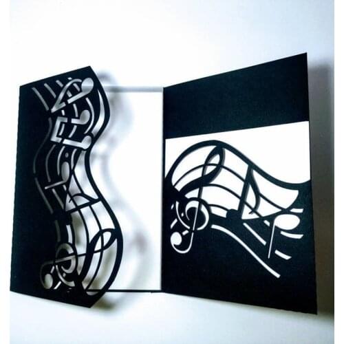 Music Note Greeting Card Metal Cutting Dies Stencils For Diy Scrapbooking Album Paper Card Decorative Craft Embossing Die Cuts