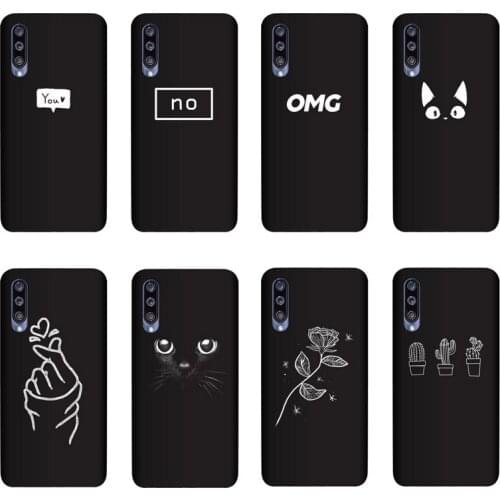 QAQsam Soft Silicone Cover For Xiaomi A3 Case Painting Flower Cat Moon Matte Phone Cases Funda