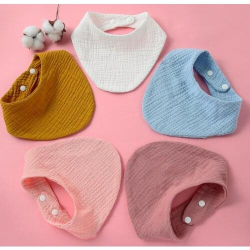 5 pieces/lot Baby Bibs Triangle Kids Cotton Bibs Saliva Towel Baby Boys Girls Feeding Apron Cotton Bandana Bibs