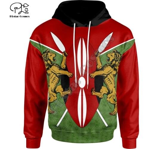 PLstar Cosmos Kenya Country Flag Tribe Culture Tattoo Tracksuit 3Dprint Men/Women NewFashion Harajuku Hoodies Pullover Jacket 54