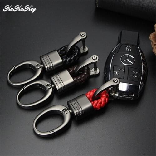 Horseshoe Buckle Car Keychain Keyring For BMW KIA VOLVO CITROEN LADA NISSAN RENAULT JEEP Business Gray Auto Car Key Chain Rings