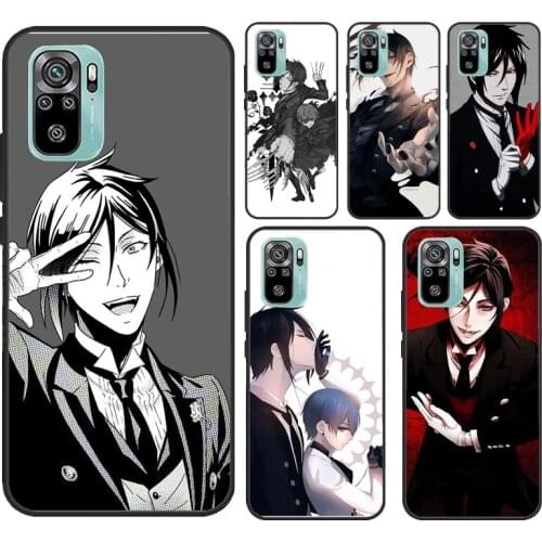 Sebastian Black Butler Kuroshitsuji Case For Xiaomi Redmi Note 10 9 8 Pro 9S 8T Soft Cover For Redmi 9 9A 9C 9T 8A K40 Funda
