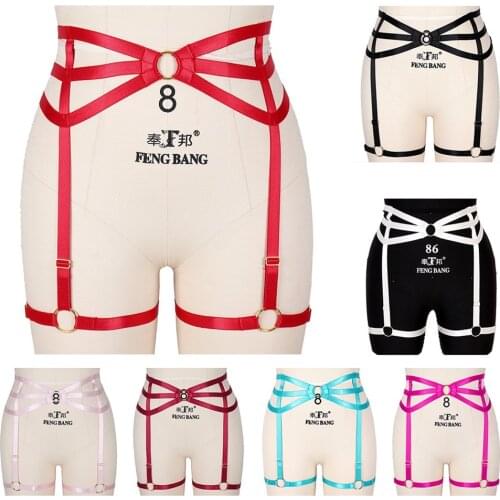 Sexy Lingerie Punk Gothic Style Stocking Belt Garters Bdsm Harness Fashion Womens Underwear Festival Clothing Rave Fetish