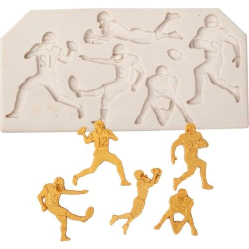 NFL DIY Rugby Silicone Mold Chocolate Candy Silicone Cake Mold Baseball American Football fondant mold For Kitchen