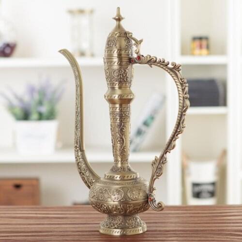 Home living room decoration ornamental jug bronze European creative metal crafts