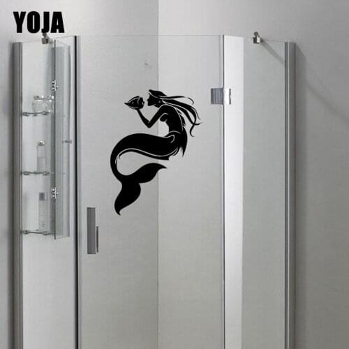 YOJA 26x19.2CM Fashion Girl Bedroom Wall Sticker Mermaid Decoration Bathroom Decal G2-0511