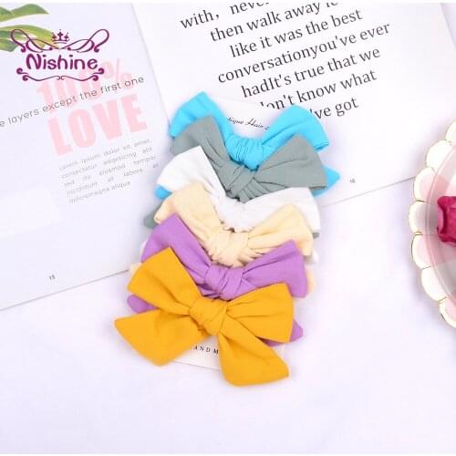 Nishine 6pcs/lot Vintage Floral Pattern Bowknot Baby Barrettes Cute Plaids Print Bows Bangs Hairpins Sweet Hair Accessories