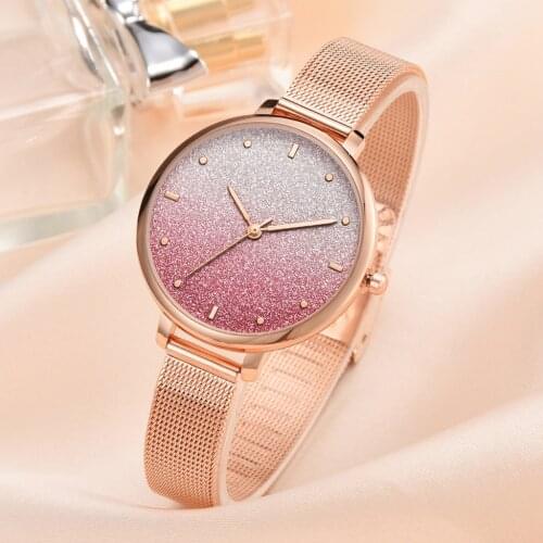 Women Starry Sky Watches Luxury Rose Gold Ladies Watch Women Watch Fashion Stainless Steel Bracelet Watches Relogio Feminino