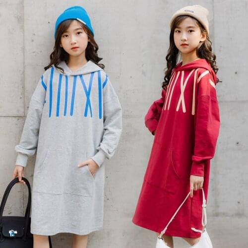 Big girl fall new pattern long sleeve causal dress wholesale