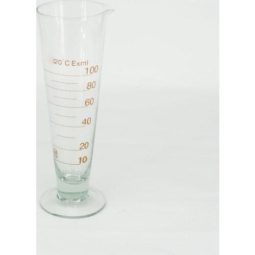 100ml Lab Glass Footed Apothecary Measuring Beaker Conical Graduated With Spout