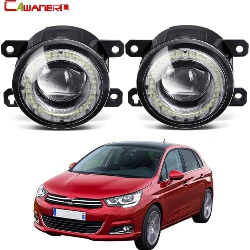 2 X Car Fog Light Assembly LED Angel Eye DRL Daytime Running Light 30W 8000LM 12V For Citroen C5 II Hatchback Estate 2004-2015