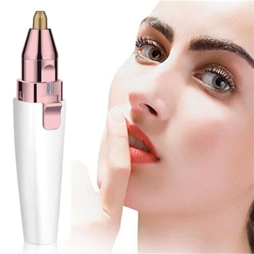 2 in 1 Electric Eyebrow Trimmer Painless Makeup Eye Brow Epilator Mini Shaver Razors Women Portable Facial Body Hair Remover