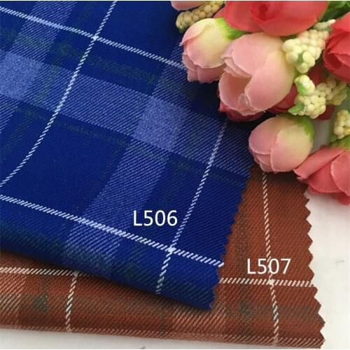 2016 British grid clothing fashion fabric wool cloth coat pants suit thickened vest DIY