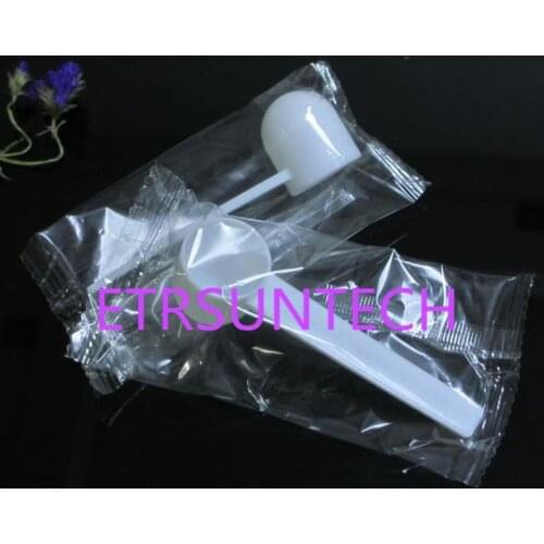 500pcs/lot OPP packaging 5g White Spoon 5 gram Food Grade PP Medical Milk Powder Liquid Round-bottomed Spoon Plastic Scoop