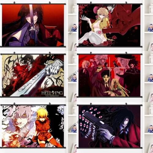 Diamond Painting Anime Cross Stitch Kits Hellsing Alucard Seras Victoria Heinkel Wolfe Diamond Mosaic Embroidery Home Decoration