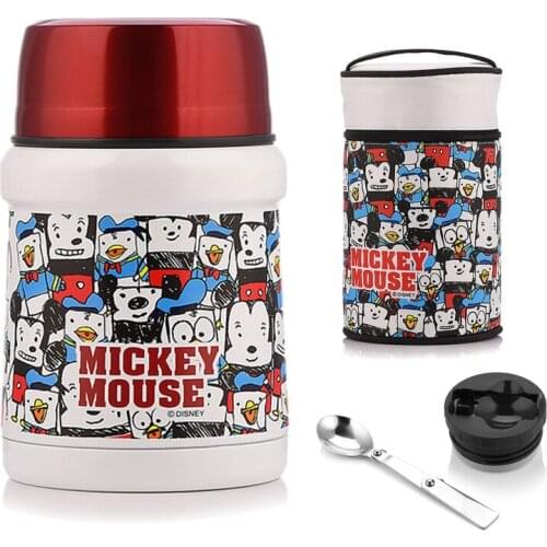 Disney Mickey Braised Beaker Student Bring Rice Stainless Steel Insulated Lunch Box Stewed Congee Insulated Portable Soup Pot