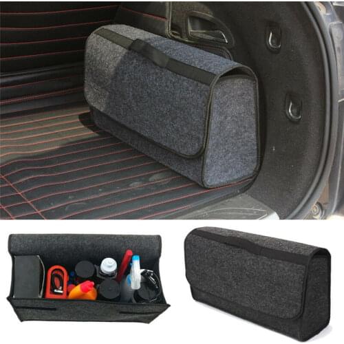 Large Grey Anti Slip Car Trunk Compartment Boot Storage Organizer Box Storage Bag Case Outdoor Portable Car Bag 2021