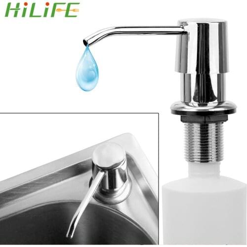 300ml Kitchen Sink Soap Dispenser Liquid Soap organizer for Bathroom and Kitchen Built-in Lotion Pump Plastic Liquid Soap Bottle