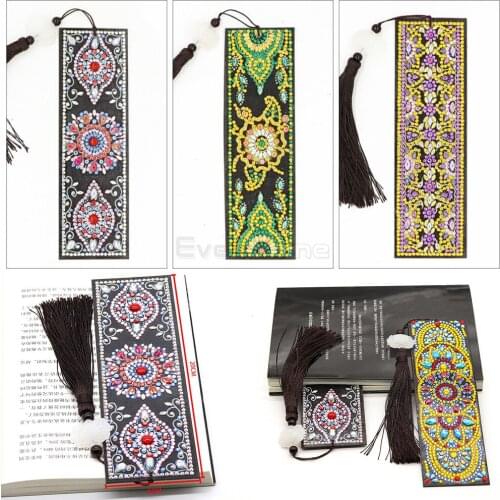 EverShine Diamond Painting Bookmark Special Shaped Diamond Embroidery Sale Cross Stitch Leather Tassel Art Gift