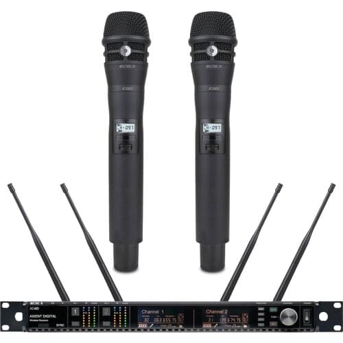 Host Sale UR24D UHF 300 Channel Stage Performance Karaoke Wireless Microphone System SKM9000 Handheld Head BeltPack Transmitter
