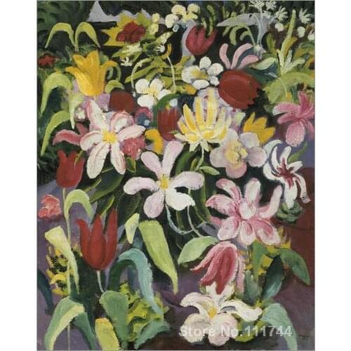 Carpet of flowers August Macke painting Decorative art Handmade High quality