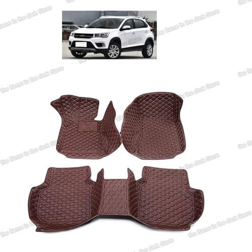 Leather Car Floor Mats for Chery Tiggo 3x 2 dr3 2016 2017 2018 2019 2020 2021 Carpet Mat Cover Accessories seat