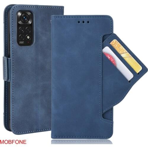 Redmi 10 6.5inch Leather Case Redmi10 Wallet Removable Card Slots Full Cover For Xiaomi Redmi Note 10 Pro Max Shockproof Bag