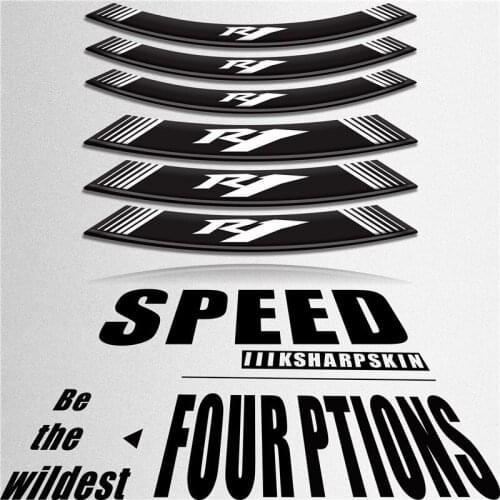 8X motorcycle tire Creative stickers reflective decorative decals wheel foil for YAMAHA R1
