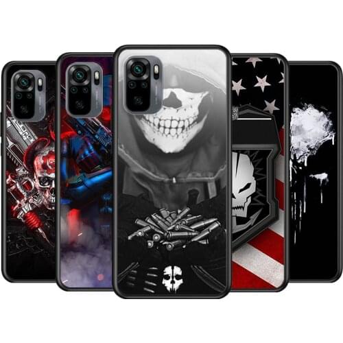 Game Skeleton Mask COD For Xiaomi Redmi Note 10S 10 9T 9S 9 8T 8 7S 7 6 5A 5 4X 4 Pro Max 5G Phone Case