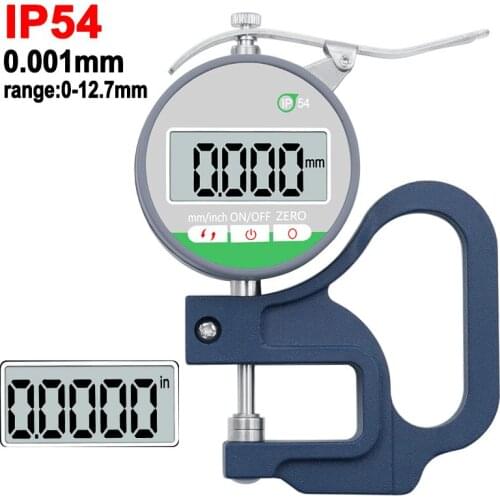 0-12.7mm 0.01mm/0.001mm Waterproof Dust Proof and Anti Oil Common Rail Injector Shim Thickness LCD Touch Screen Micrometer Gauge