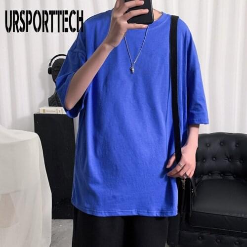 Fashion Summer T shirt Men Big Size Half Sleeve Student T shirt Men Boys Loose Casual T-shirts For Men Streetwear Tops Tees