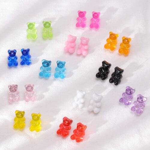 Fashion Aesthetic Women Cute Stud Earrings Exquisite Candy Bear Earrings Fashion Simple Earrings Female Girl Jewelry In Stud