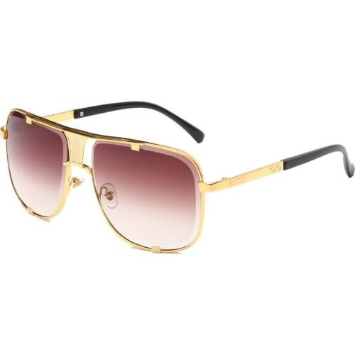 Fashion Metal Sunglasses Men Luxury Brand Designer Square Sun Glasses Women Vintage UV400 Sunglass Shades Eyewear Gafas De Sol