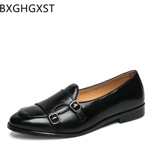 Double monk strap shoes men leather italian loafers men dress shoes brand Coiffeur 2020 Elevator shoes for men formal slip dress