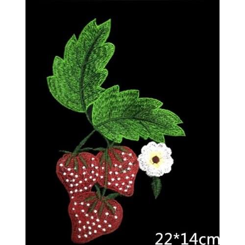 Strawberry Embroidery patch diy clothing patch applique blossom DIY Accessory Sewing Supplies