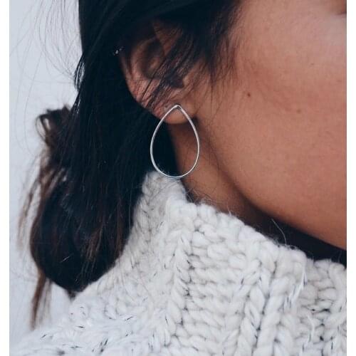 2019 New Earrings Simple Wild Personality Copper Earrings Oorbellen Geometric earrings Fashion Hot Sale Jewelry Wholesale