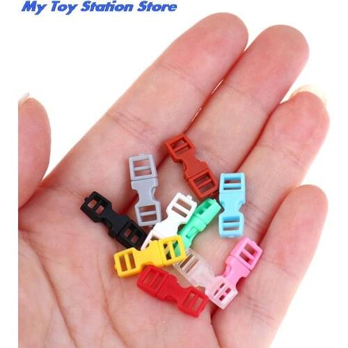 10Pcs 4mm Mini Buckle Tiny Doll Clothes Belt Buckles for DIY Doll Backpack Button Bracelet Strap Buckle Asseccories