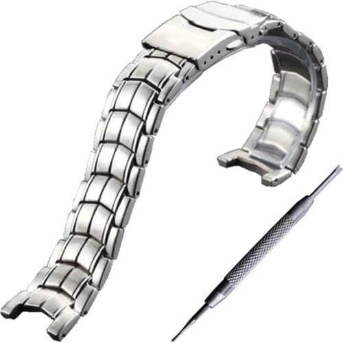 Watch Bands For EF-524 Stainless Steel Man Watch Strap Solid Curved End Brand Watchband Watches Accessories