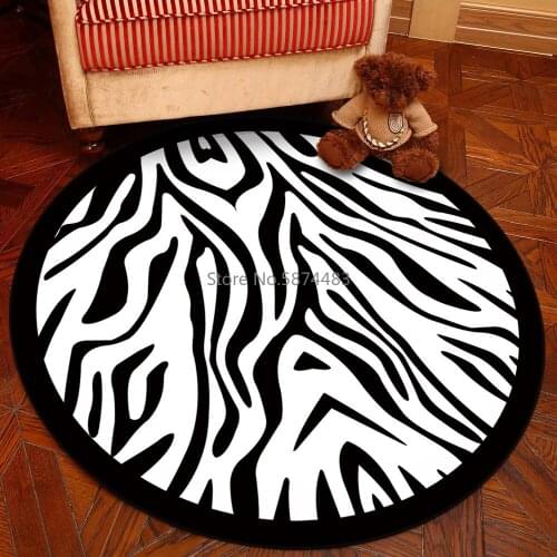 Merry Christmas Floor Area Rug Decor Bedside Chair Mat Kids Play Carpets Gold Deer Geometric Round Carpet for Living Room