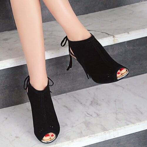 Big Size 11 12 13 high heels sandals women shoes woman summer ladies open-toed The fishs mouth cingulate Fine with sandals