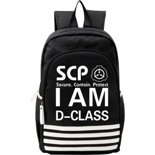 SCP Special Containment Procedures Cosplay Oxford Backpack Student School Shoulder Bag Teentage Laptop Travel Rucksack Gift