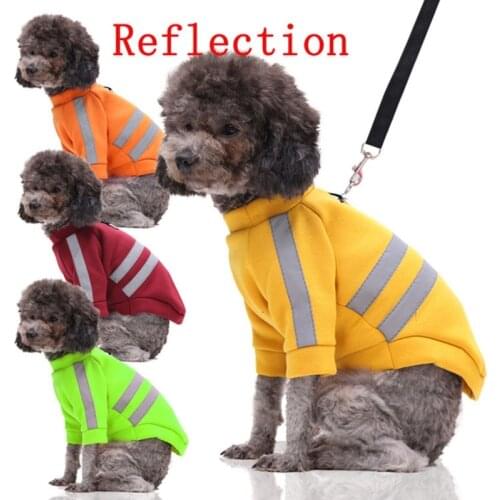 Dog Cat Hoodie Reflective Safety Sweatshirt Winter Pet Clothes for Small Dogs French Bulldog Pug Coat Jacket Dogs Pets Clothing